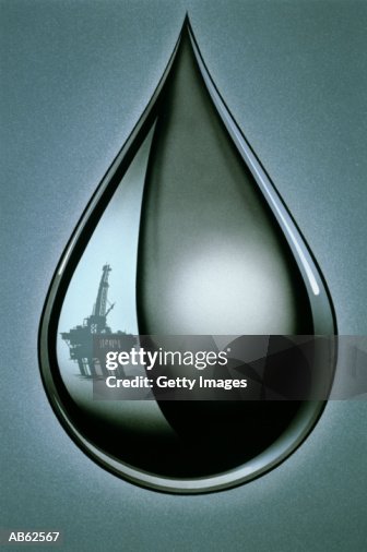 Oil Rig Reflection Oil Droplet Reflection Oil Rig Illustration High-Res Stock Photo ...