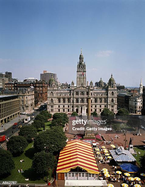 scotland, glasgow, st. georges square, st. georges house, arial view - getty images uk stock pictures, royalty-free photos & images