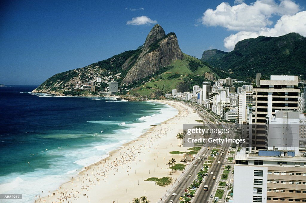 Brazil, Rio De Janeiro, city with beach