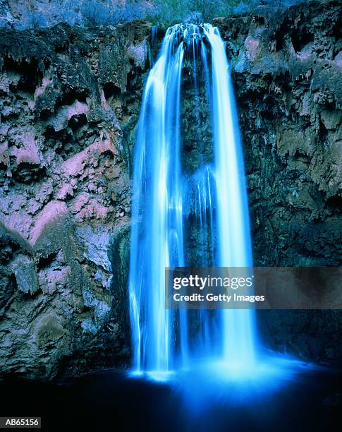 mooney falls, grand canyon, arizona, usa - mooney falls stock pictures, royalty-free photos & images