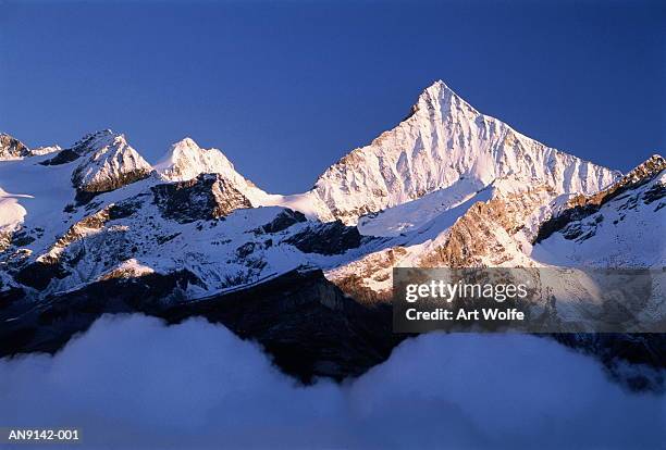 switzerland, valais canton, alps, weisshorn - weisshorn stock pictures, royalty-free photos & images