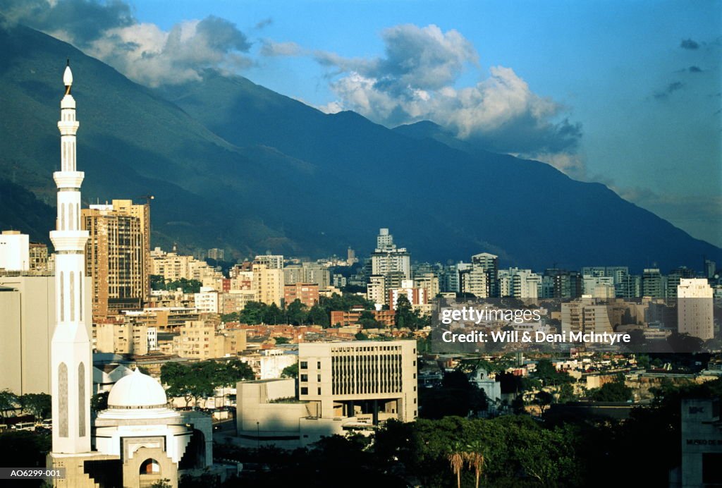 Venezuela, Caracas, view over city from Museum de Bellas Artes