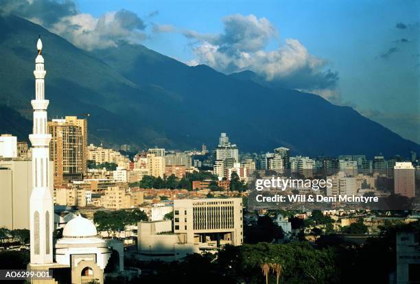 venezuela, caracas, view over city from museum de bellas artes - caracas imagens e fotografias de stock