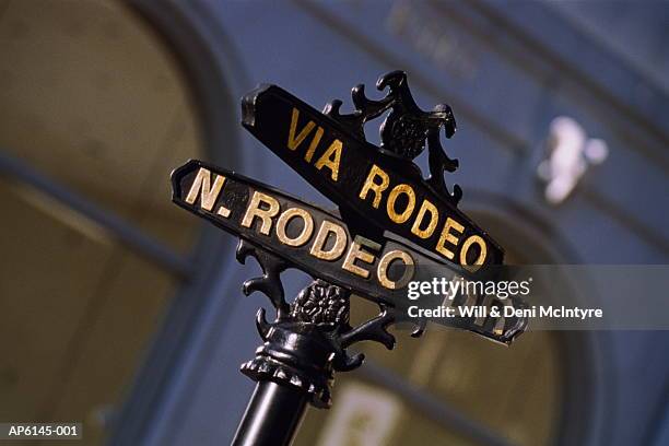 california,los angeles,rodeo drive street sign - beverly hills sign stock pictures, royalty-free photos & images