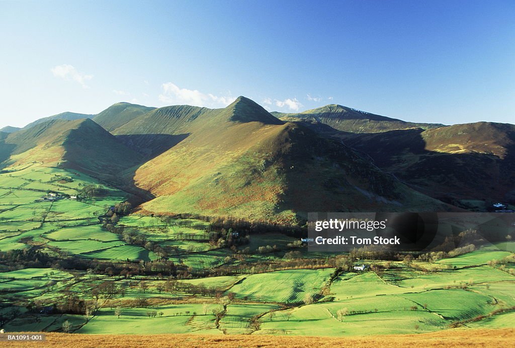 England,Cumbria,Lake District,view from Catbells over Lakeland Fells