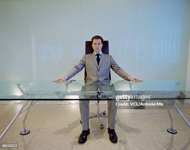 businessman at conference table, portrait - antonio stock pictures, royalty-free photos & images