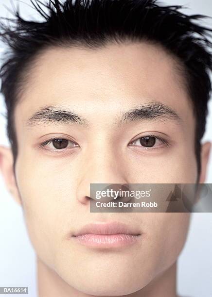 young man with spiky hair, portrait, close-up - 07 stock pictures, royalty-free photos & images