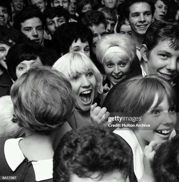 26th July 1963, An excited audience at a Screaming Lord Sutch and the Savages music concert at the Blue Moon Dance Hall in Hayes.