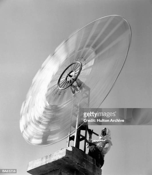 Windmill on the Lebanon coast. Circa 1955