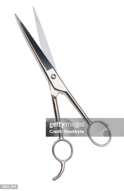 hairdresser's scissors - kappersschaar stockfoto's en -beelden