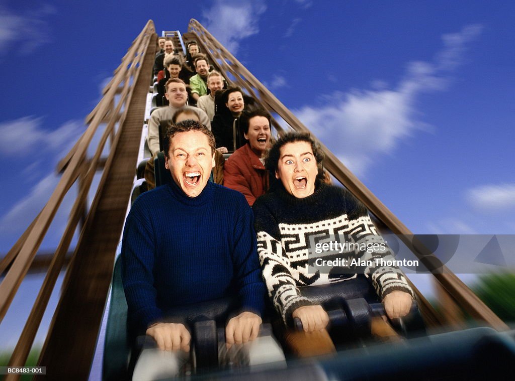 People On Rollercoaster Ride Screaming High-Res Stock Photo - Getty Images