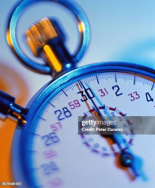 stopwatch, close-up - stopwatch stockfoto's en -beelden