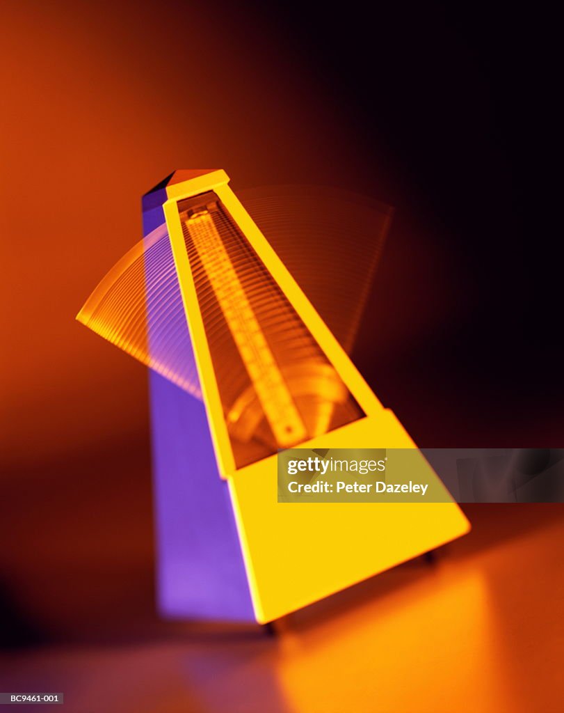 Metronome, close-up (brightly lit, long exposure)