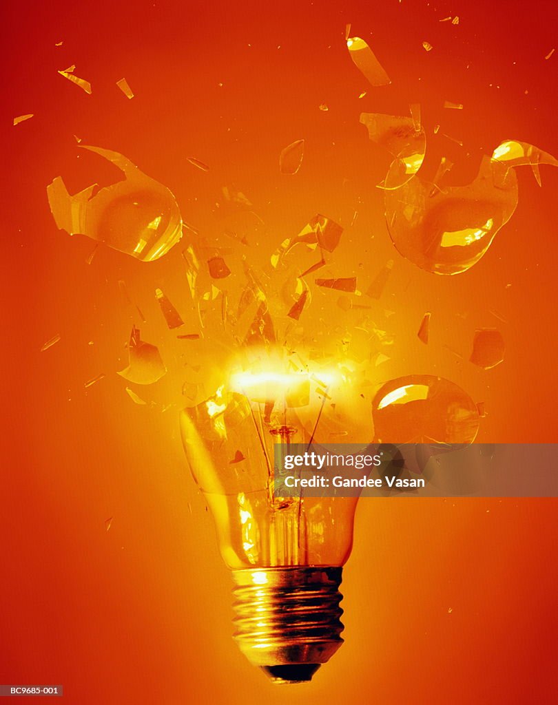 Lightbulb exploding (Digital Composite)