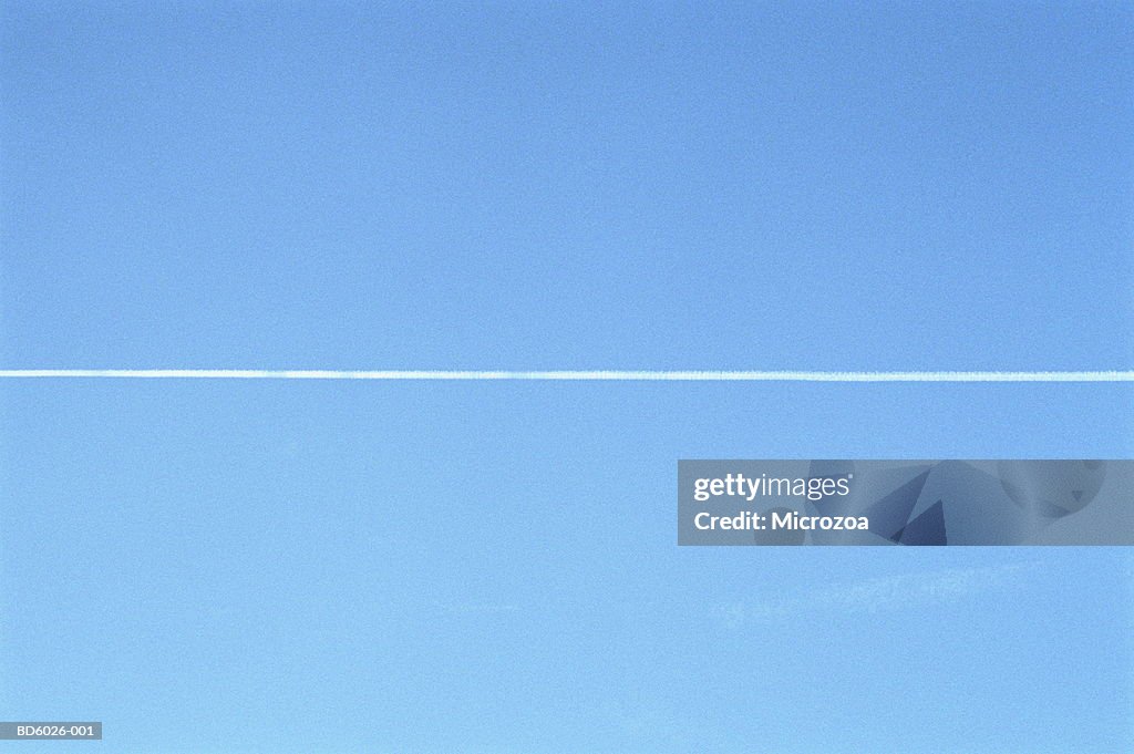 Jet stream in blue sky