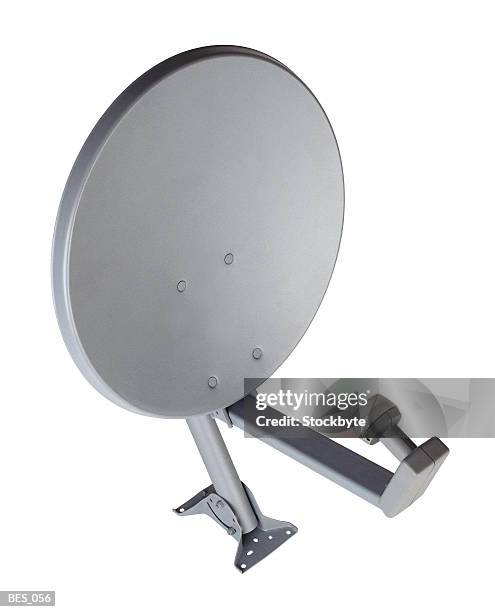 top view of home satellite dish - satellite view stock-fotos und bilder