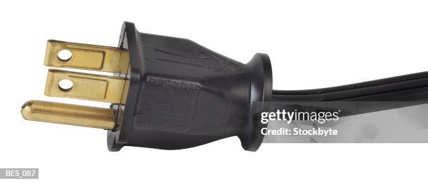side view of three-pronged plug - three pin plug stock pictures, royalty-free photos & images
