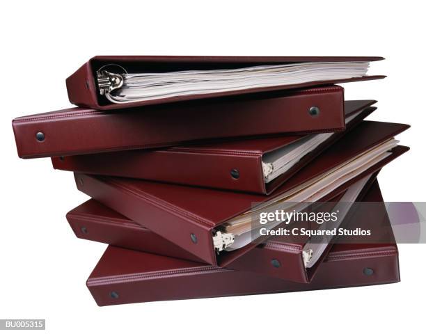 Stack Of Binders Isolated Photos et images de collection - Getty Images