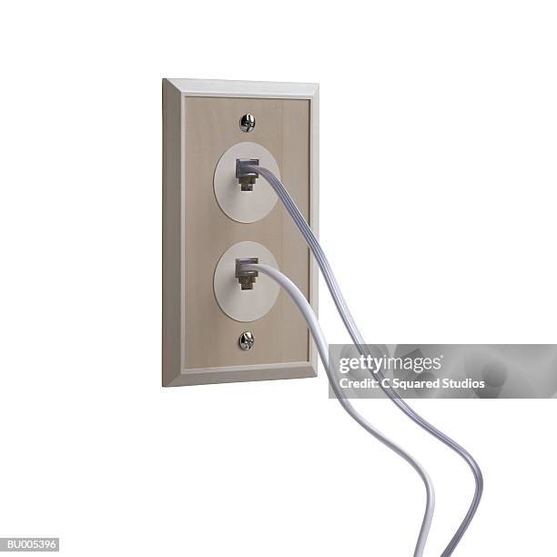 telephone outlet - tomada de ligação à rede imagens e fotografias de stock