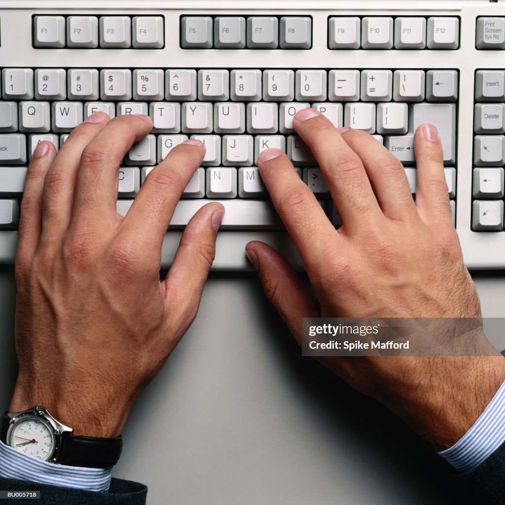 Computer Typingt Typing On Computer Keyboard High-Res Stock Photo - Getty Images