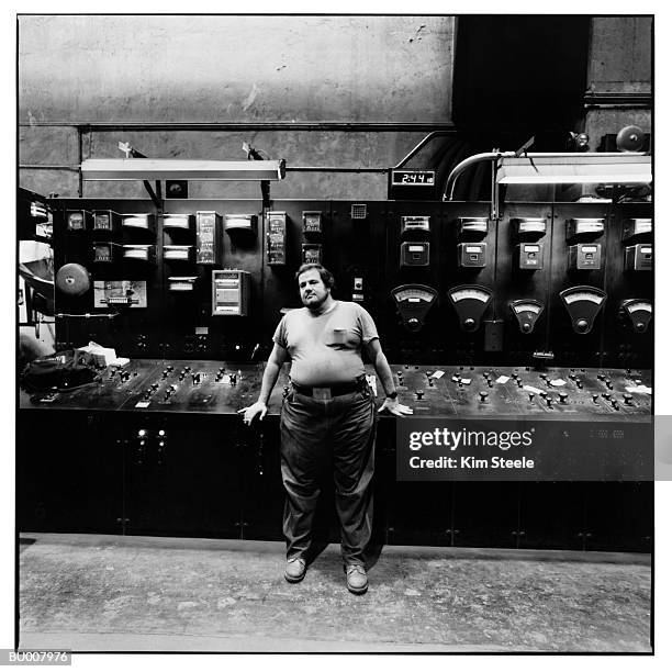worker at grand central station control room - upper midtown manhattan stock pictures, royalty-free photos & images