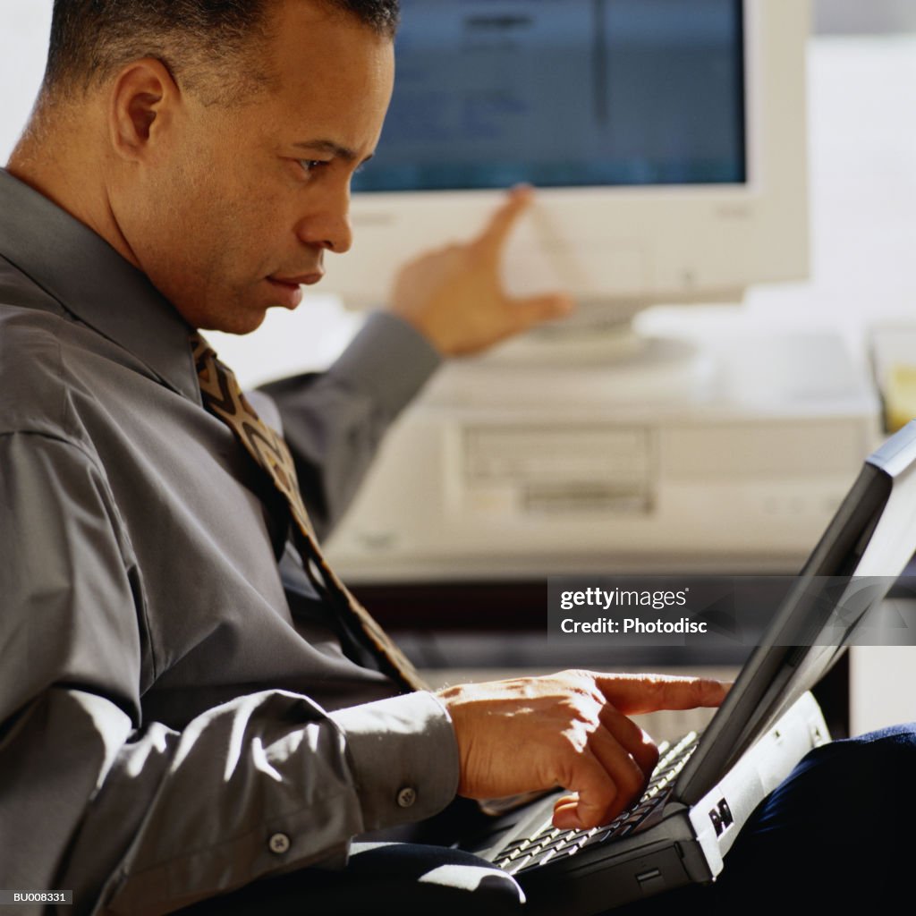 Businessman with Laptop