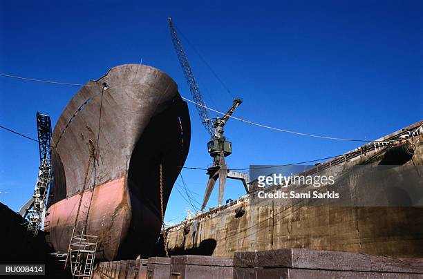 shipyard - marseille port stock pictures, royalty-free photos & images