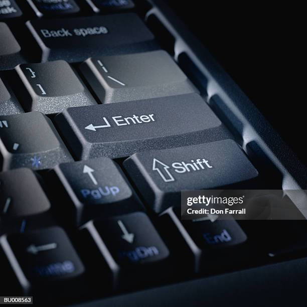 enter key on laptop keyboard - shift key stock pictures, royalty-free photos & images
