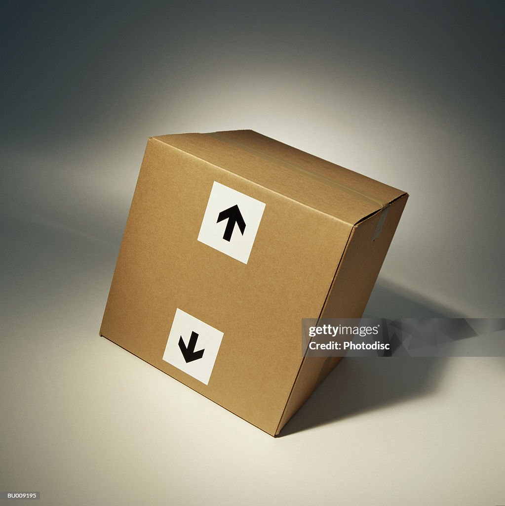 Arrows on Cardboard Box