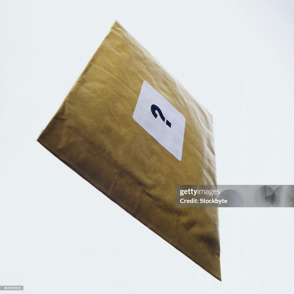 Question Mark on Padded Envelope