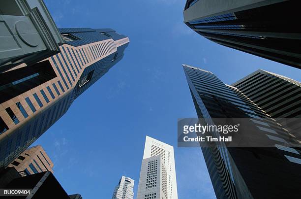 skyscrapers in singapore - singapore stock-fotos und bilder