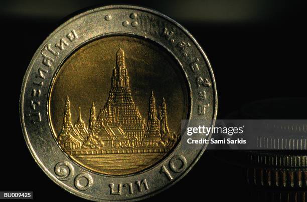 thai bahts - thai coin stock pictures, royalty-free photos & images