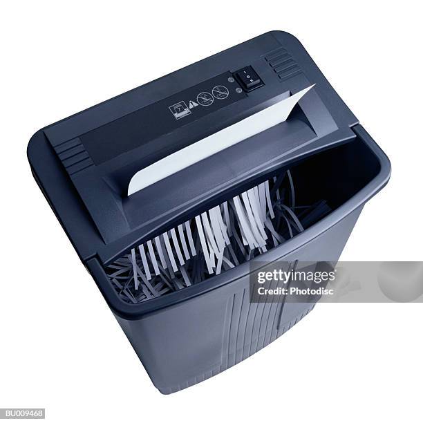 paper shredder - paper shredder on white stock pictures, royalty-free photos & images