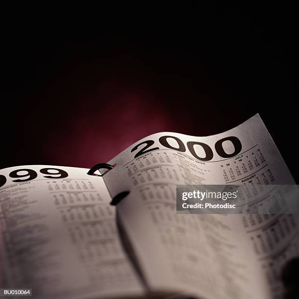 calendar showing years 1999 and 2000 - 2000 calendar photos et images de collection