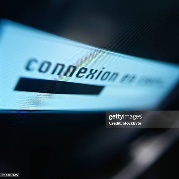 connection in process message - verbindung wird hergestellt stock-fotos und bilder
