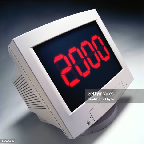 millennium computer monitor - the millennium stock pictures, royalty-free photos & images