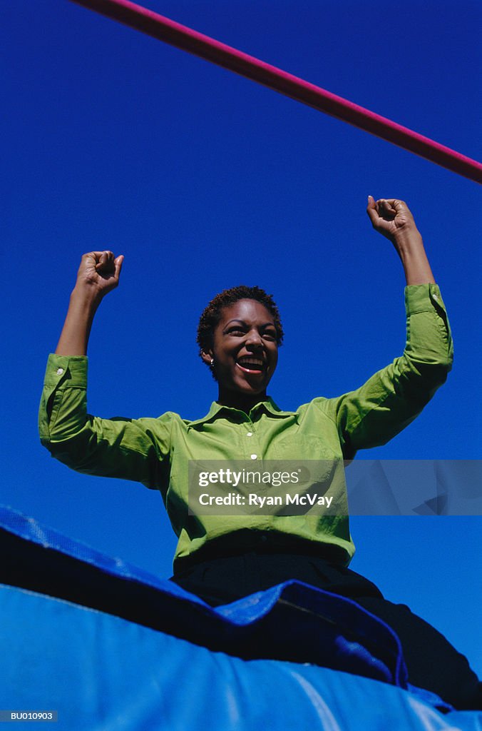 Businesswoman Celebrating Success