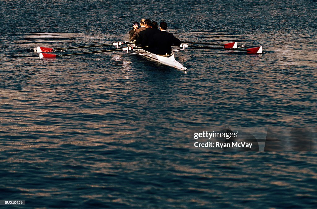 Businesspeople Rowing