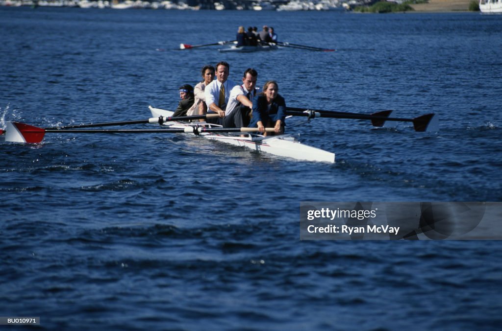 Businesspeople Rowing