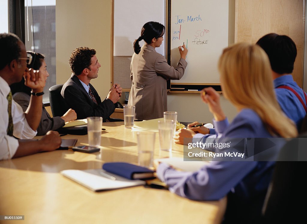 Businesswoman Giving a Presentation