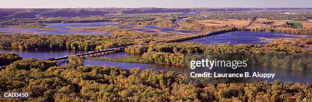 wisconsin & mississippi rivers wyalusing sp, wi - category:protected_areas_of_washington_county,_mississippi stock pictures, royalty-free photos & images