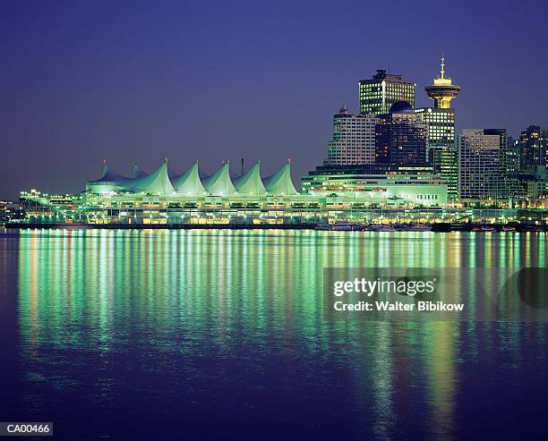 canada, british columbia, vancouver, canada place and waterfront - canada place stock pictures, royalty-free photos & images