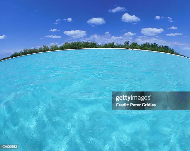 bahamas, cat island, tropical water (wide-angle) - peter island stock pictures, royalty-free photos & images