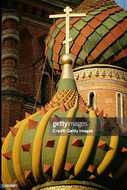 st.basil cathedral, close-up - zwiebelturm stock-fotos und bilder