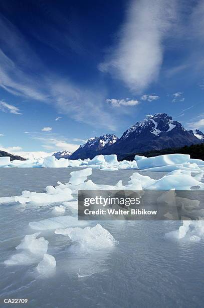 chile, patagonia, torres del paine national park, glacial ice - torres stock pictures, royalty-free photos & images