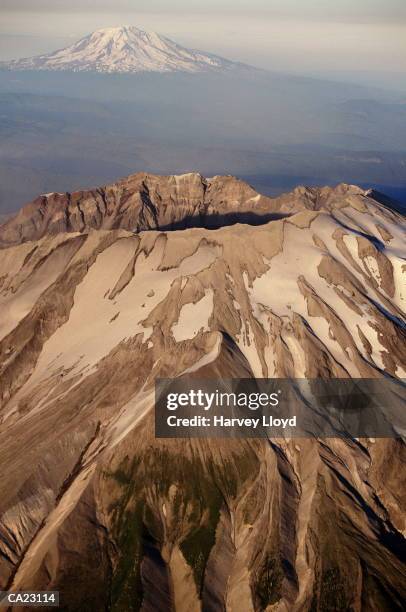 usa, washington state, mount st helens, aerial view - dormant volcano stock pictures, royalty-free photos & images