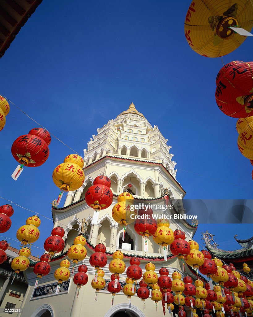 Malaysia, Kek Lok Si Temple, low angle view