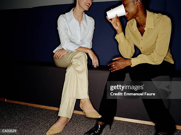 two female executives socializing - emmanuel stock pictures, royalty-free photos & images