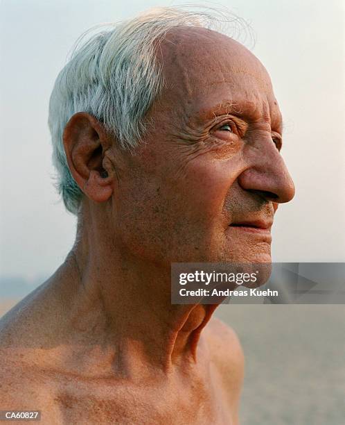 mature man, profile - andreas kuehn bildbanksfoton och bilder