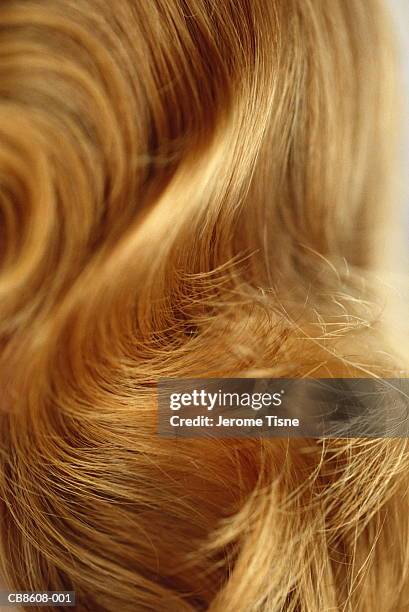 long, wavy blonde hair, full frame - hair growth stock pictures, royalty-free photos & images